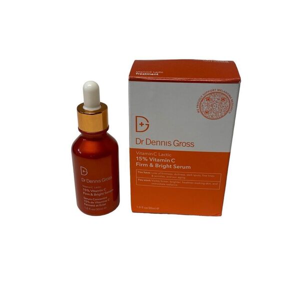 Dr. Dennis Gross Skincare Vitamin C Lactic 15% Firm & Bright Serum 1oz NIB - Picture 1 of 2